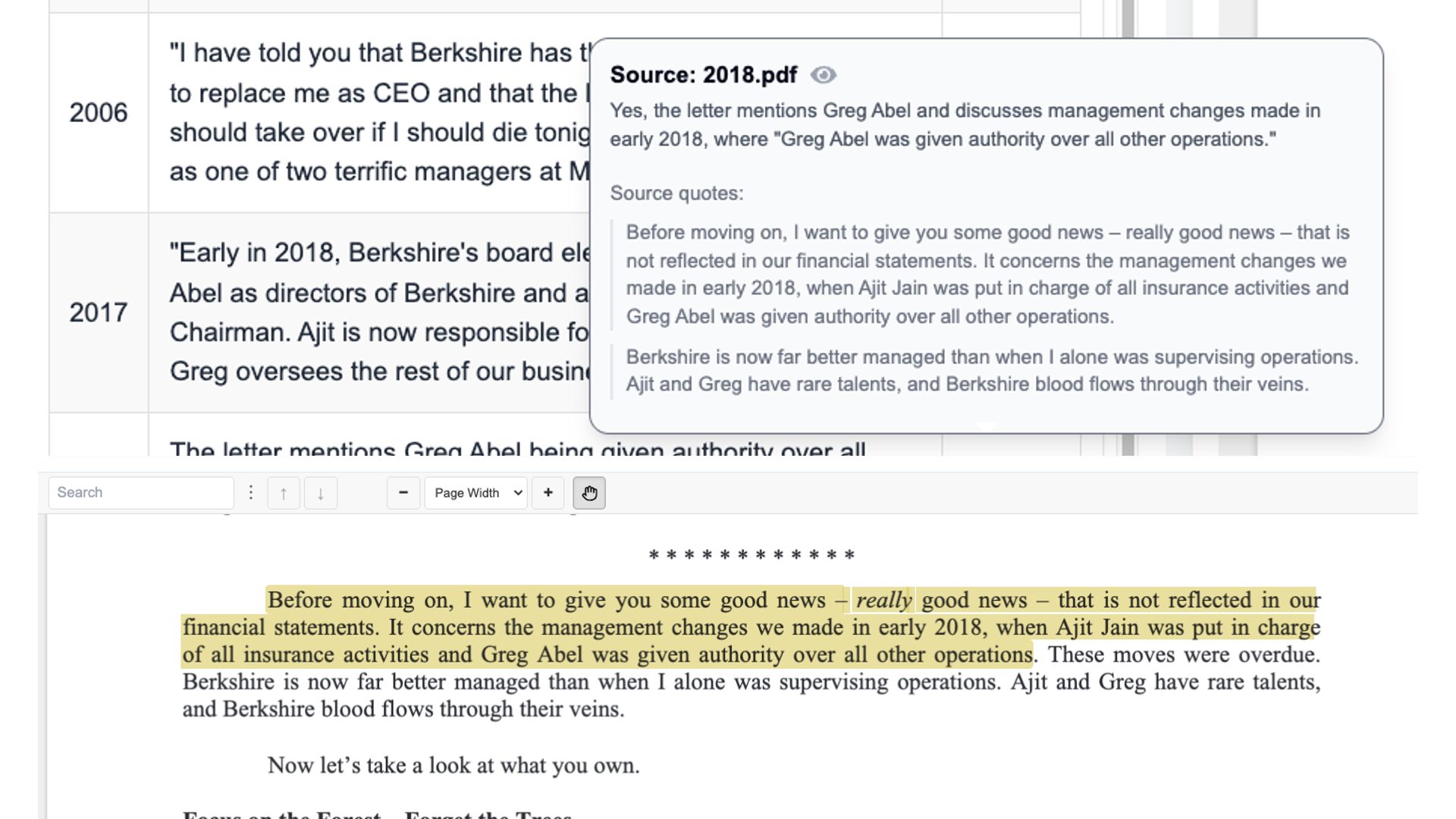 Screenshot of in-context citations