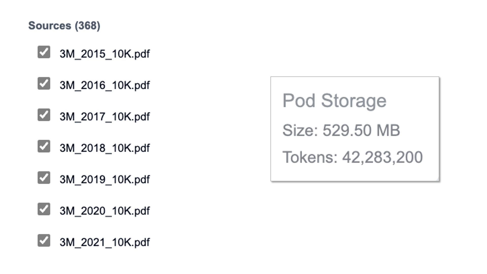 Screenshot of pod with 42 million tokens.