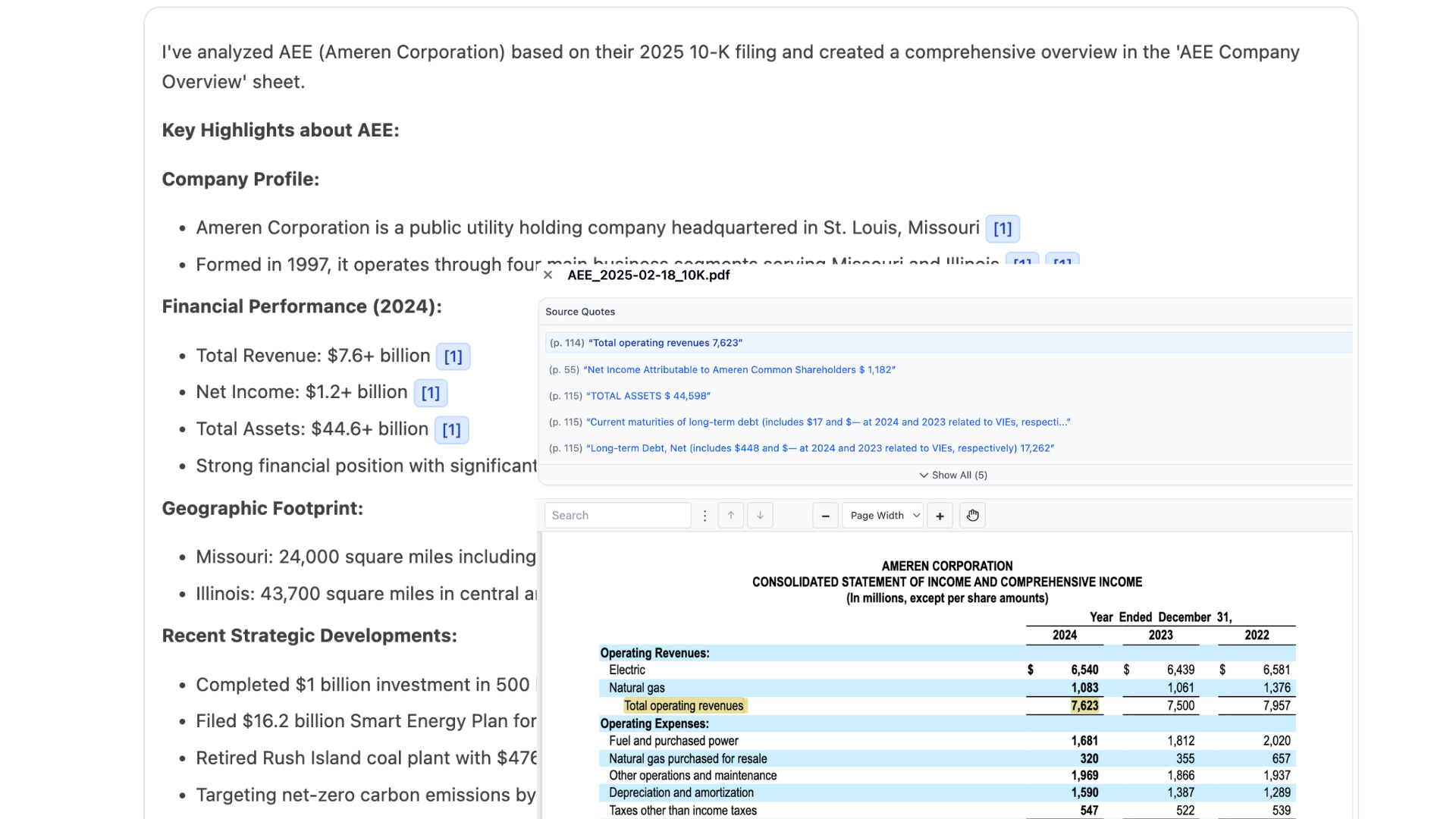 Screenshot of in‑context citations